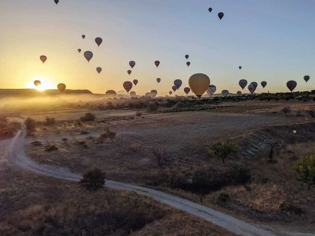 Betabrand - Sunset Yoga Over Cappadocia OR Giving The Hills Of